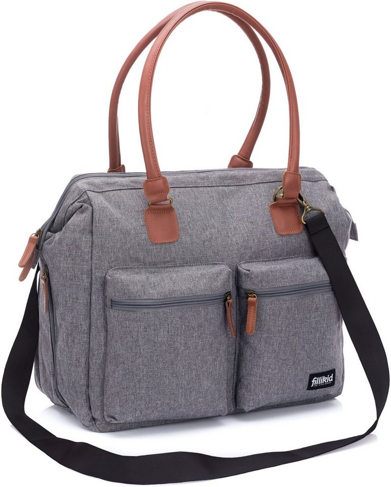 Fillikid Wickeltasche Oxford, grau melange, mit Wickelunterlage