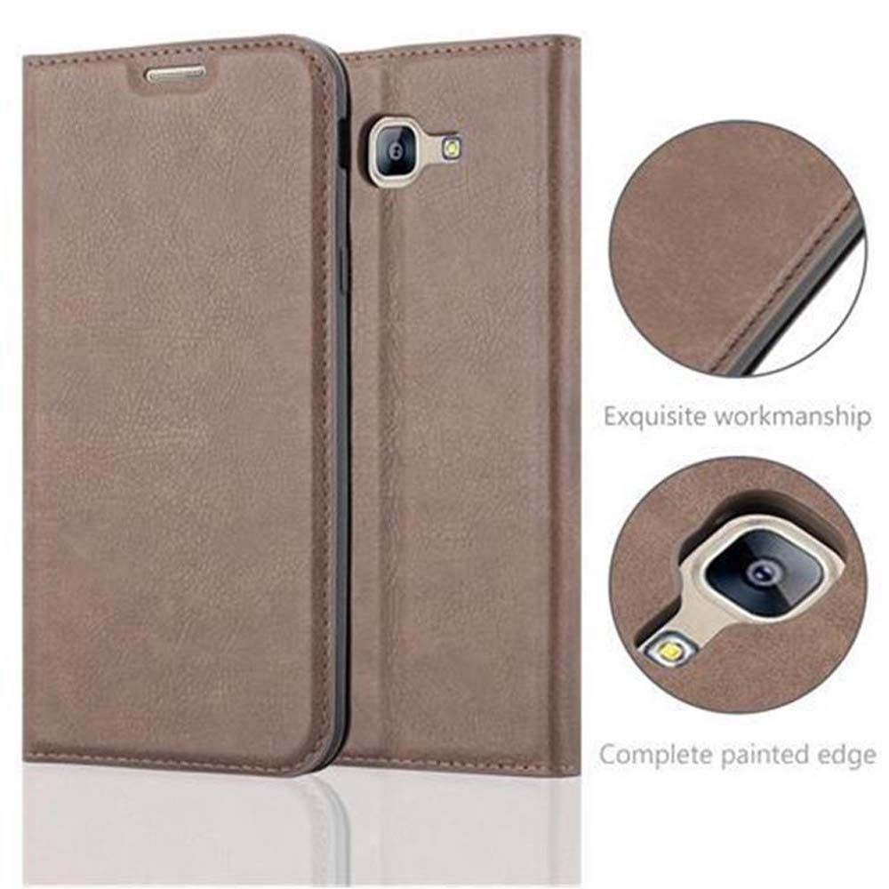 Cadorabo Handyhülle für Samsung Galaxy A8 2016 Hülle Samsung Galaxy A8 2016, Hülle Schutzhülle mit Standfunktion, Magnetverschluss und Kartenfach