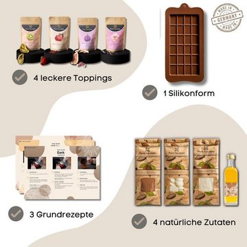 Pure Xocolate Schokoladenform DIY-Schokolade-Set 100% Vegan, (6-tlg), Vegan