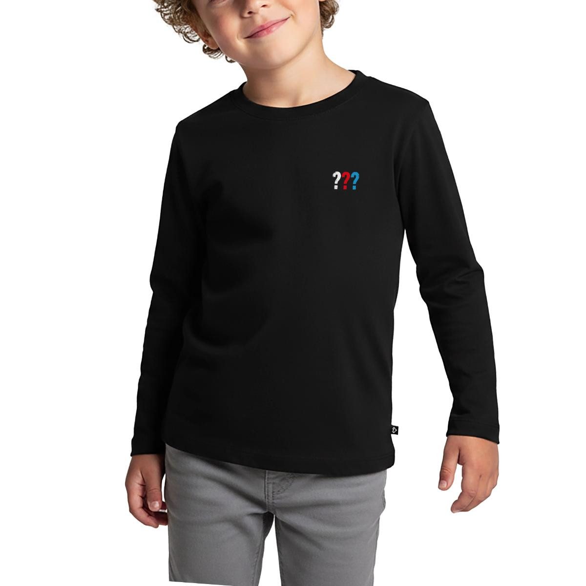 T-Shirt Die Drei Fragezeichen Kids Logo Tasche Kinder Premium Langarmshirt