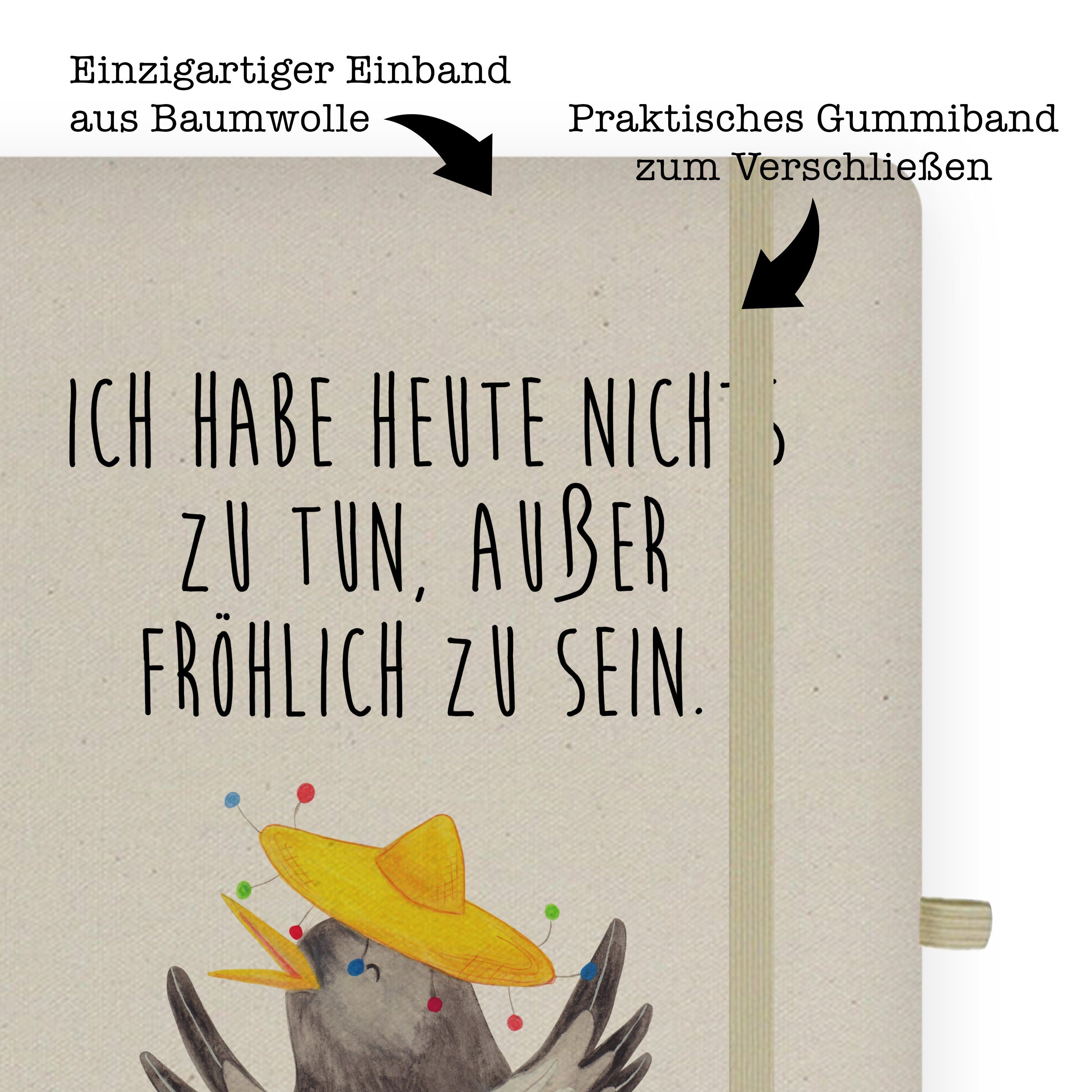 Mr. & Mrs. Panda Notizbuch Rabe Transparent Sombrero - Panda Elster, mit Mrs. - & Geschenk, Tiermot Tagebuch, Mr