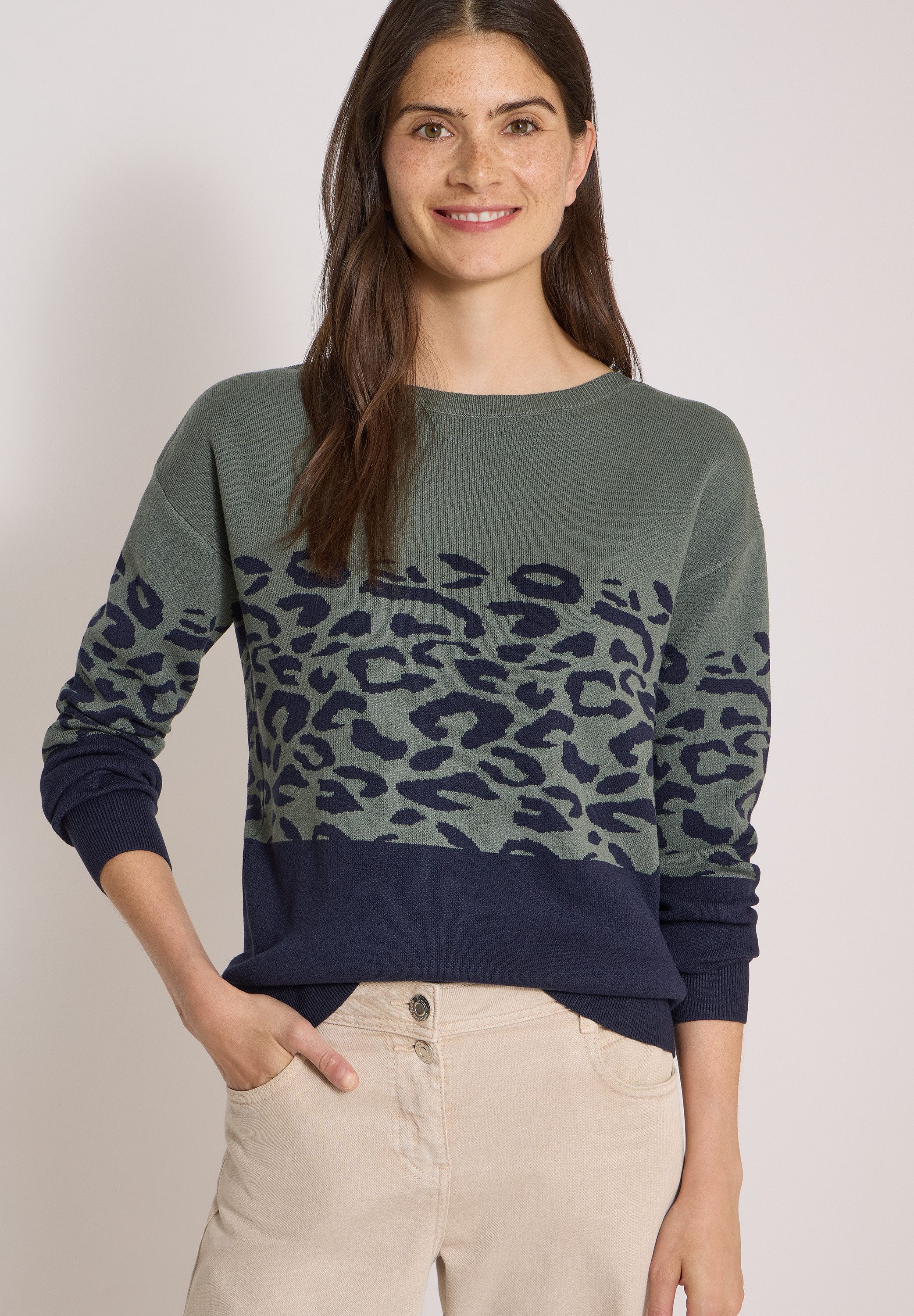 CECIL Strickpullover mit Rundhalsausschnitt