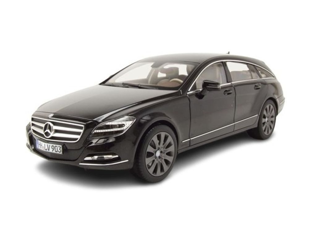 Norev Modellauto Mercedes CLS Shooting Brake X218 2011 schwarz metallic, Maßstab 1:18