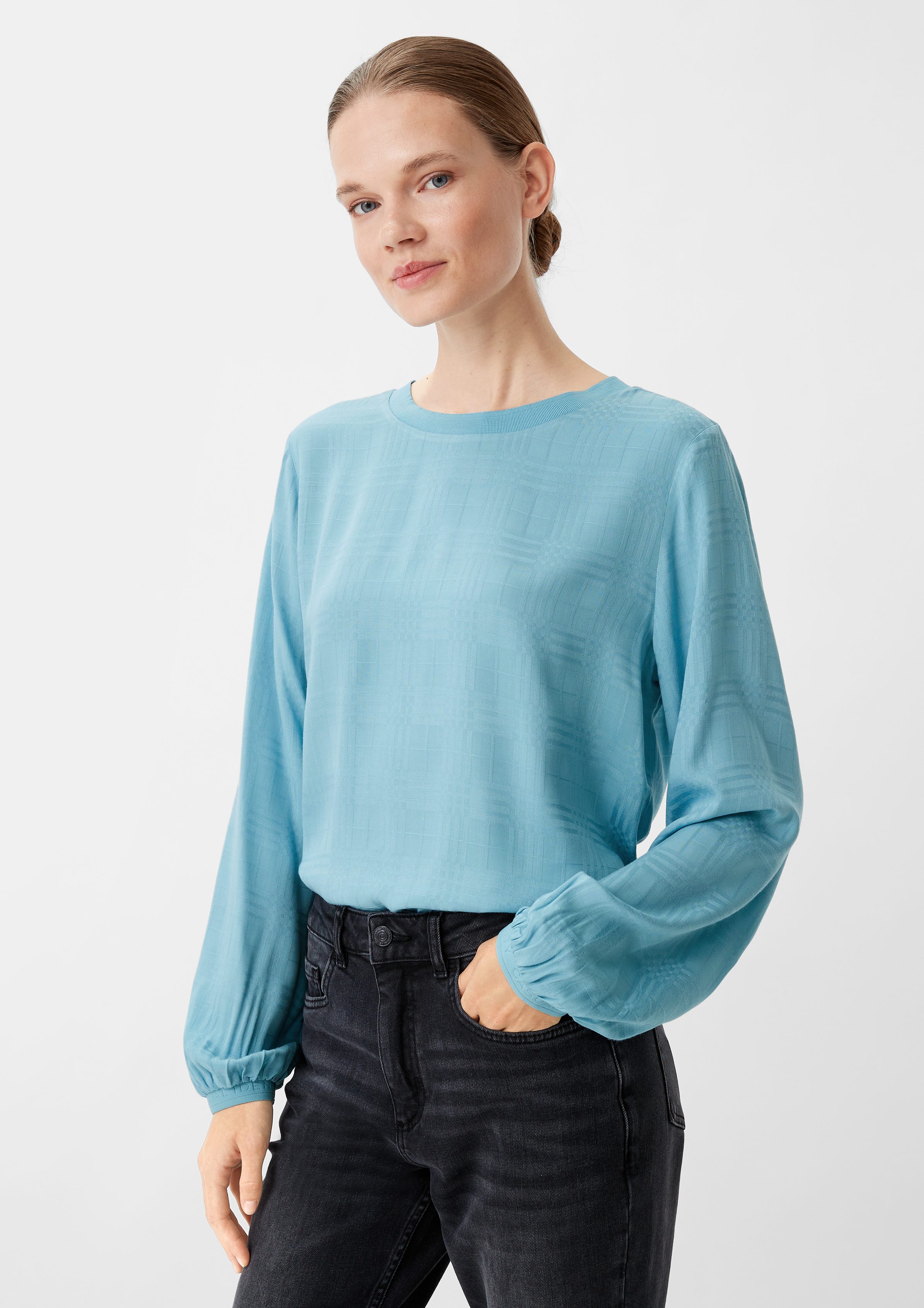 Langarmbluse Blusenshirt aus Viskose