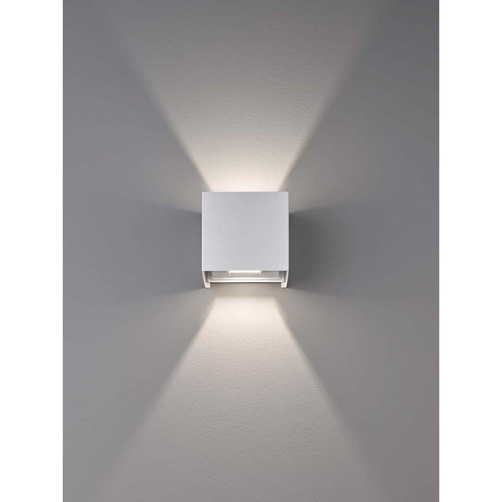 etc-shop Außen-Wandleuchte, LED IP44 Lichtaustritt Wandleuchte Gartenlampe Weiß Außenleuchte