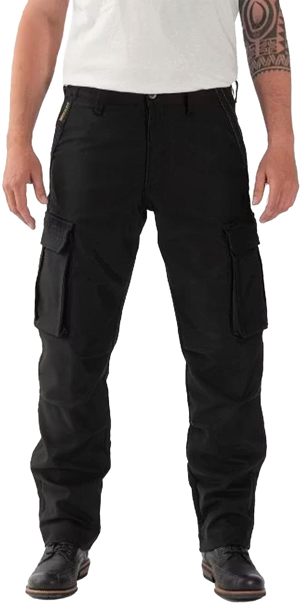 Rokker Motorradhose Black Jack II Motorrad Textilhose Hüftprotektoren enthalten,Knieprotektoren enthalten