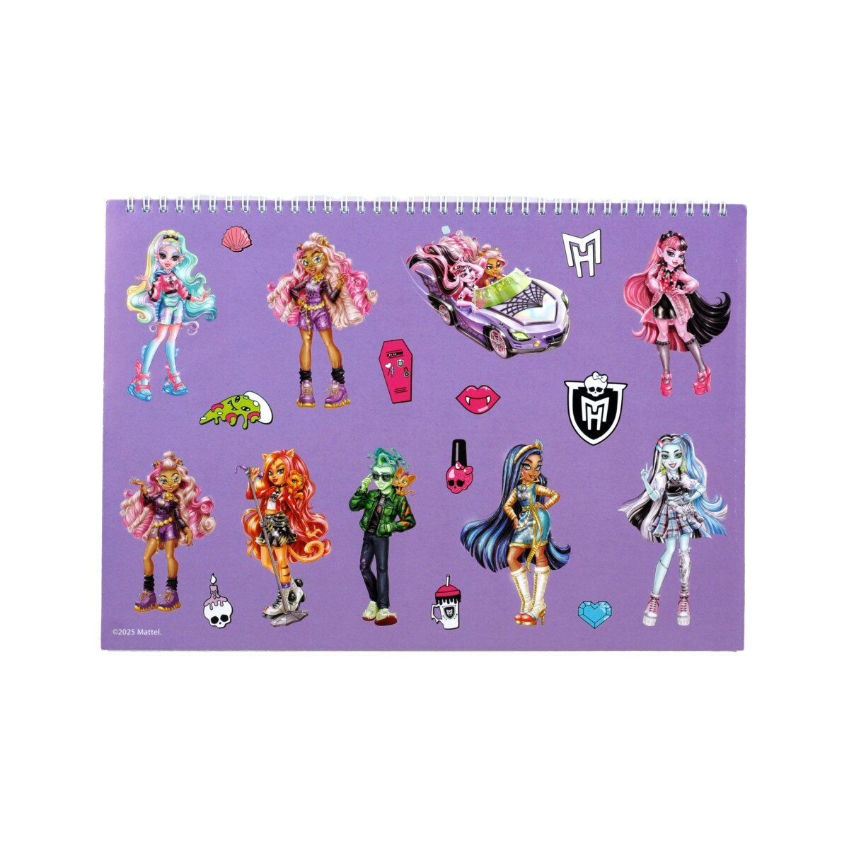 Monster High Kreativset Monster High Skizzenbuch A4 40 Seiten Sticker Spiralblock