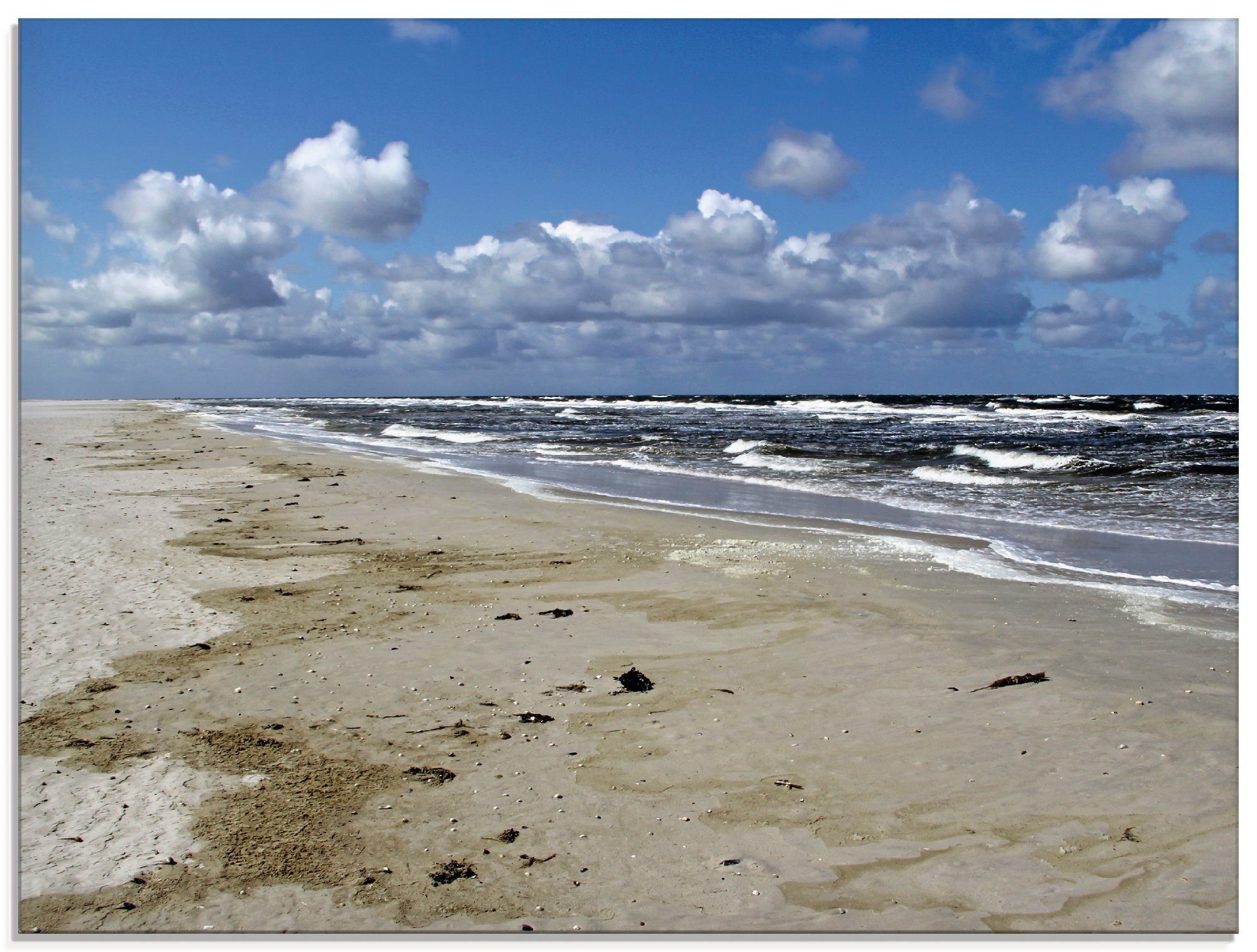 Artland Glasbild Nordsee - Urlaubsfeeling pur, Strand (1 St), in verschiedenen Größen