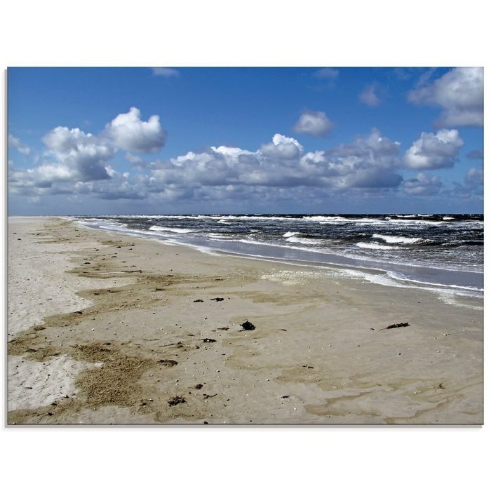 Artland Glasbild Nordsee - Urlaubsfeeling pur Strand (1 St) in verschiedenen Größen