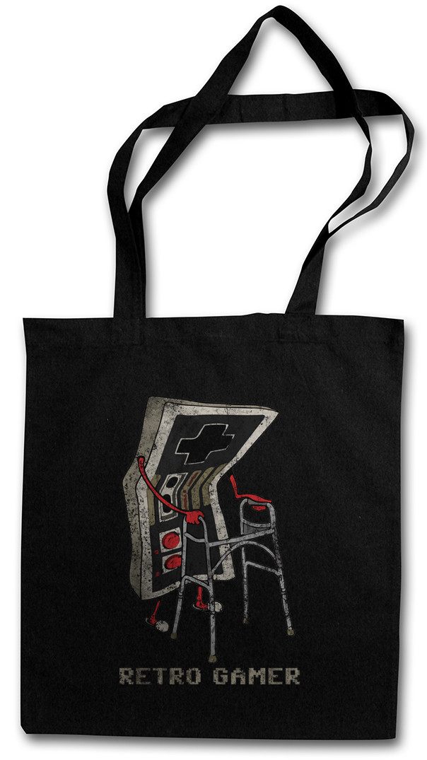 Beuteltasche Retro Gamer Stofftasche Gaming Admin PC Informatik Informatiker Fun