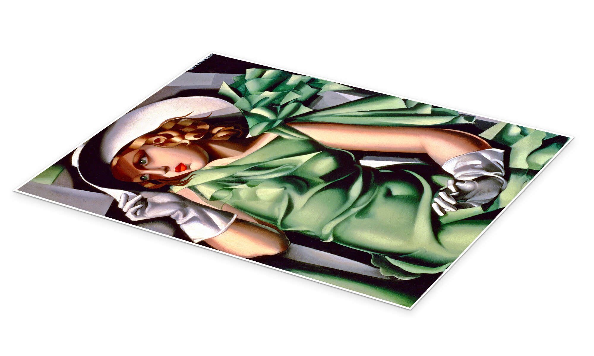 Posterlounge Wandbild Junge Dame mit Handschuhen, Tamara de Lempicka, erhältlich als Poster, Leinwandbild, Wandsticker oder Acrylglasbild