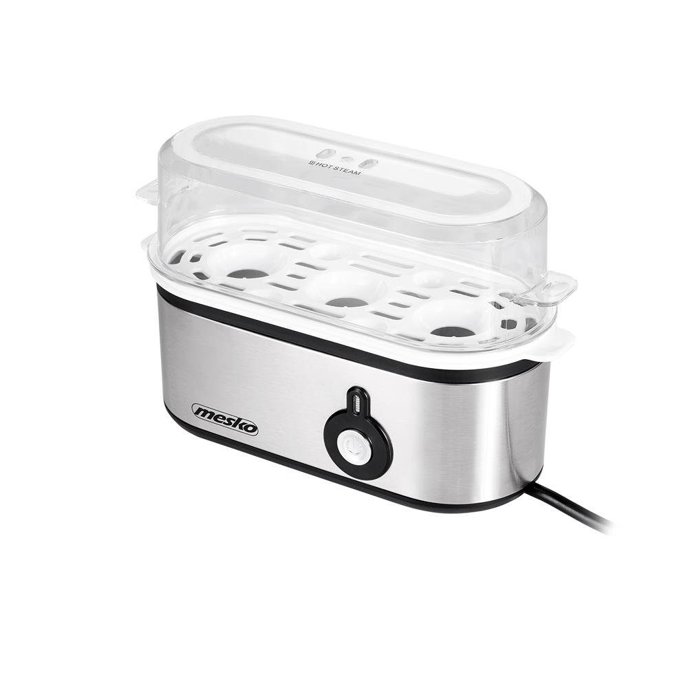 Mesko Eierkocher MS 4485, Anzahl Eier: 3 St., max. 350W, mit Signalton, Edelstahl, silber/schwarz
