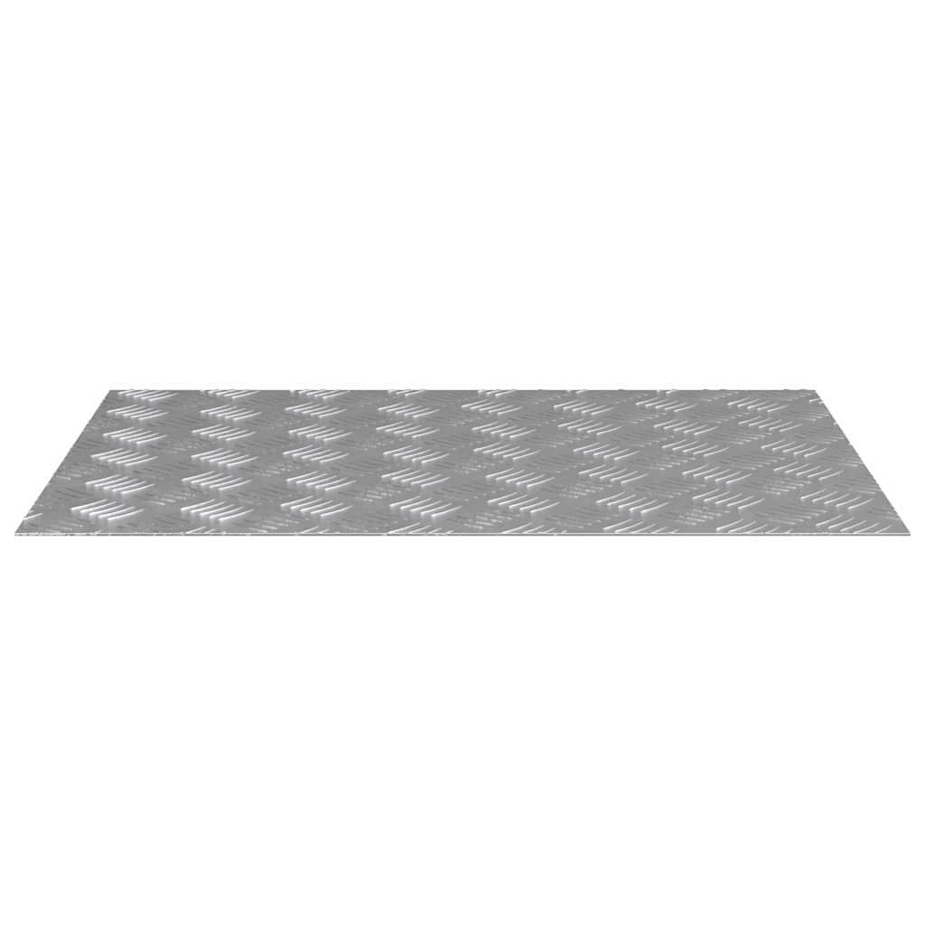 vidaXL Stufenmatte Treppe Tritt Rechtwinklig 2 pcs Silber 70 x 50 cm Aluminium, Rechteckig