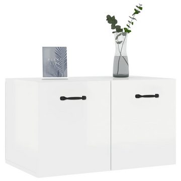 vidaXL Fächerschrank Wandschrank Hochglanz-Weiß 60x36,5x35 cm Holzwerkstoff (1-St)