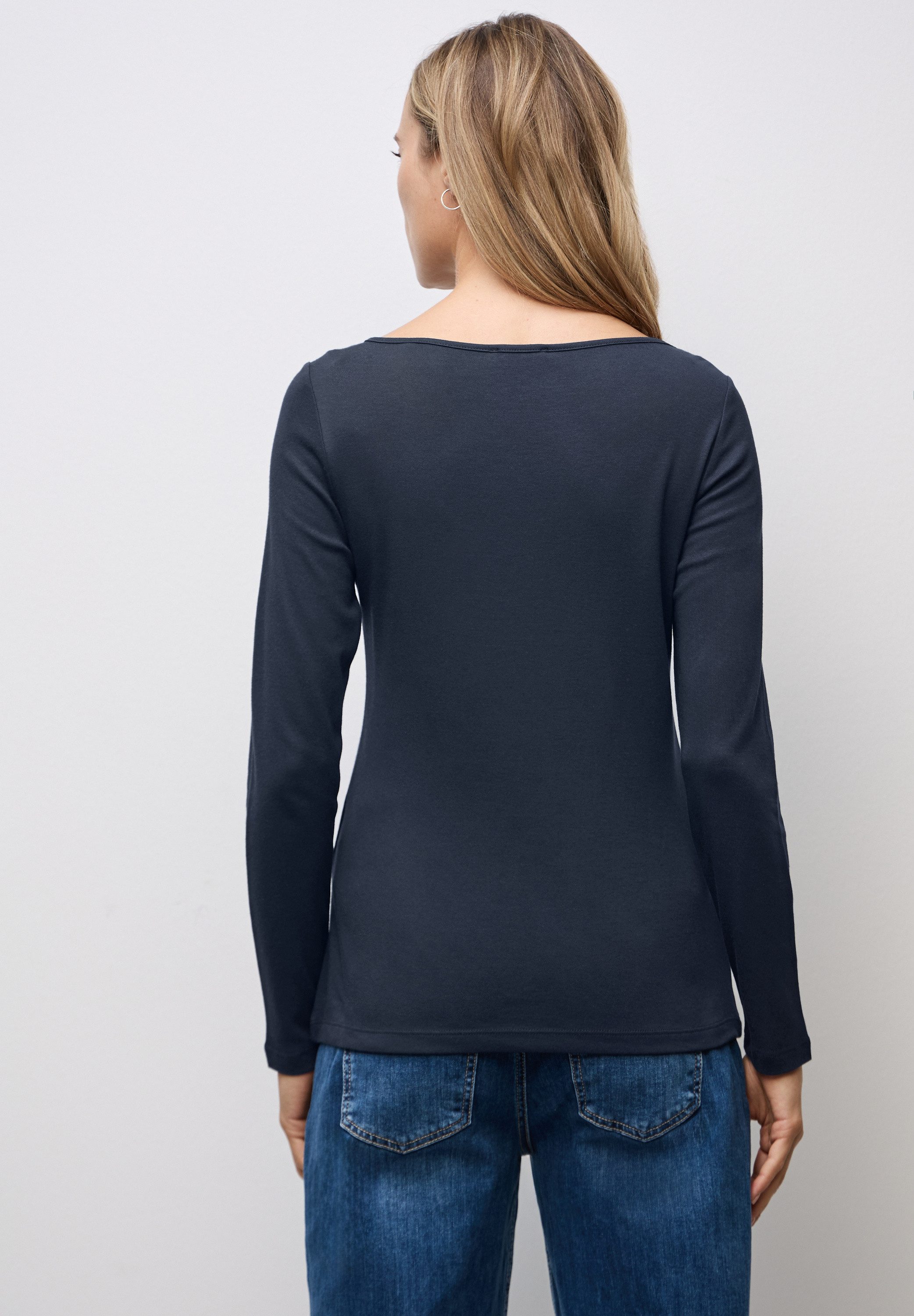 STREET ONE Langarmshirt Style Lanea mit U-Boot Ausschnitt