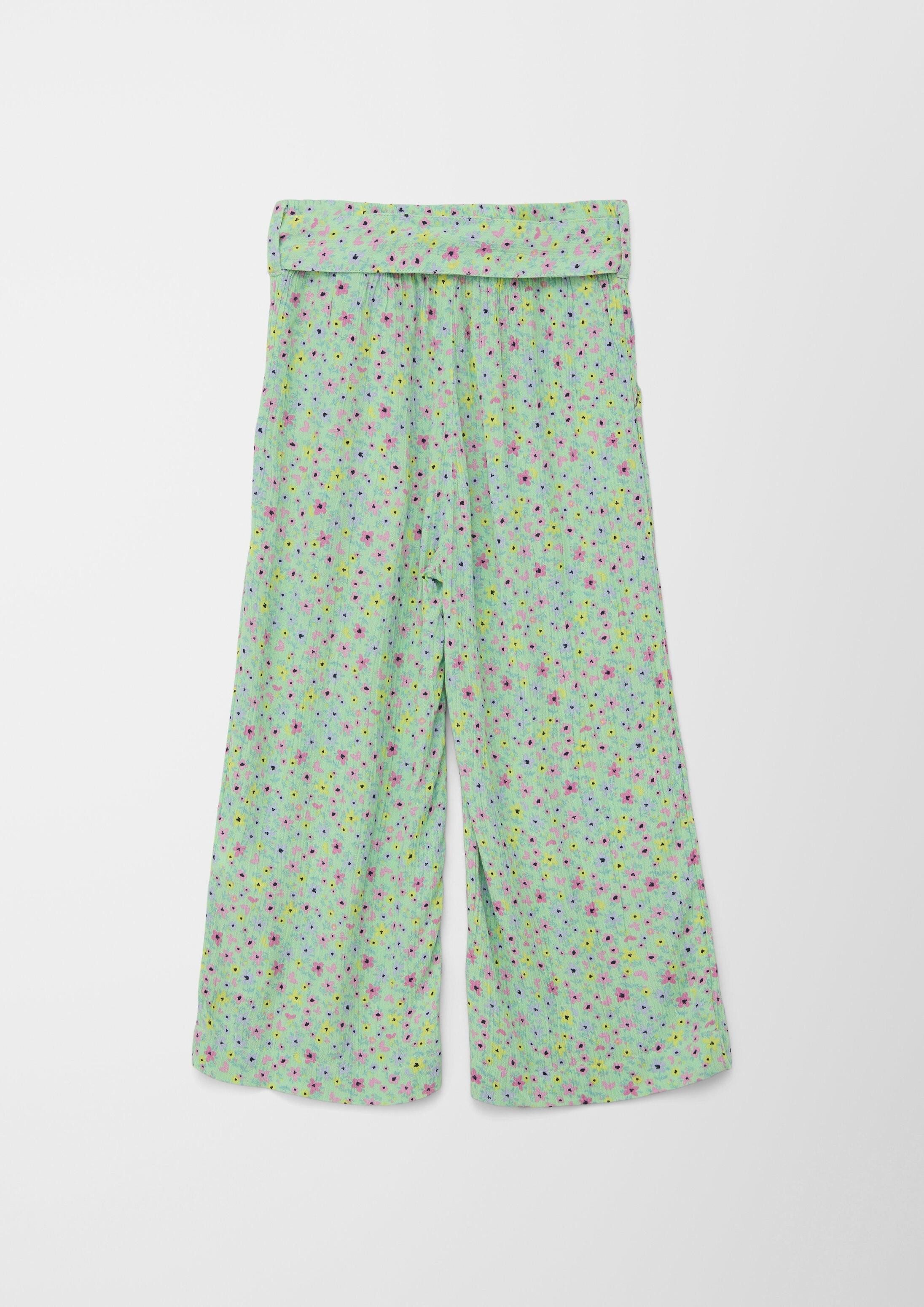 s.Oliver 7/8-Hose Hose Wide-Leg Hose mit Allover-Print