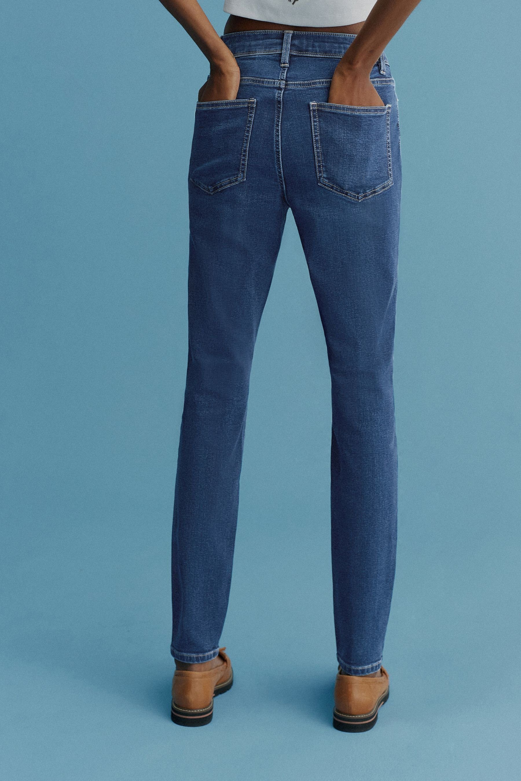 Blue Skinny Skinny-fit-Jeans Jeans Dark Next (1-tlg)