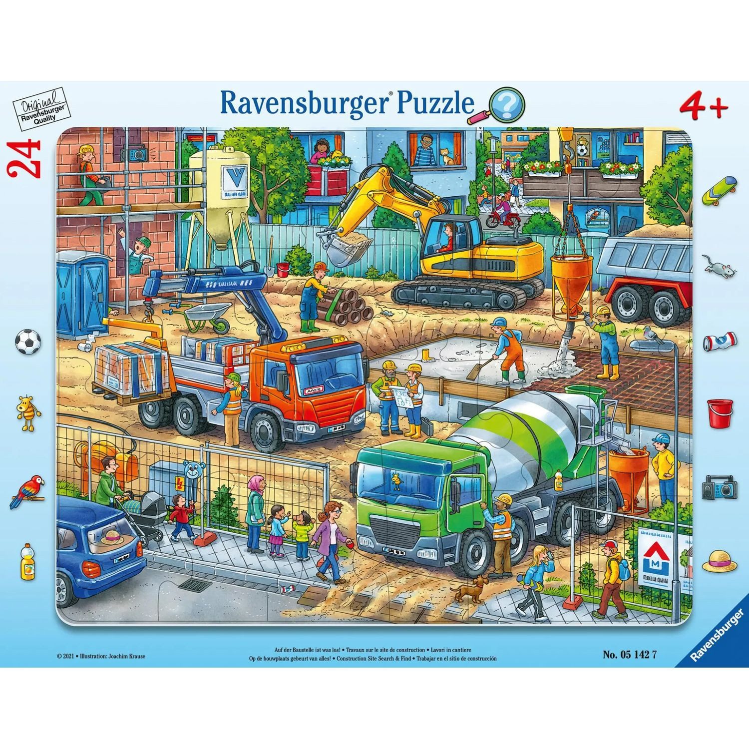 Ravensburger Puzzle Ravensburger Kinderpuzzle - 05142 Auf der Baustelle ist was los! -..., 24 Puzzleteile