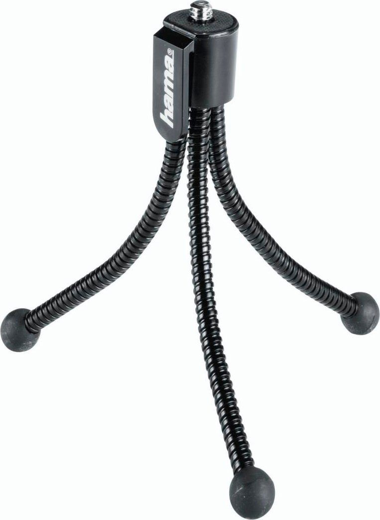Hama Mini-Stativ mit Beinen von cm) für 10 flexiblen (Biegestativ, Kompaktkameras, Schwarz 7 Ministativ verstellbar Tischstativ, bis