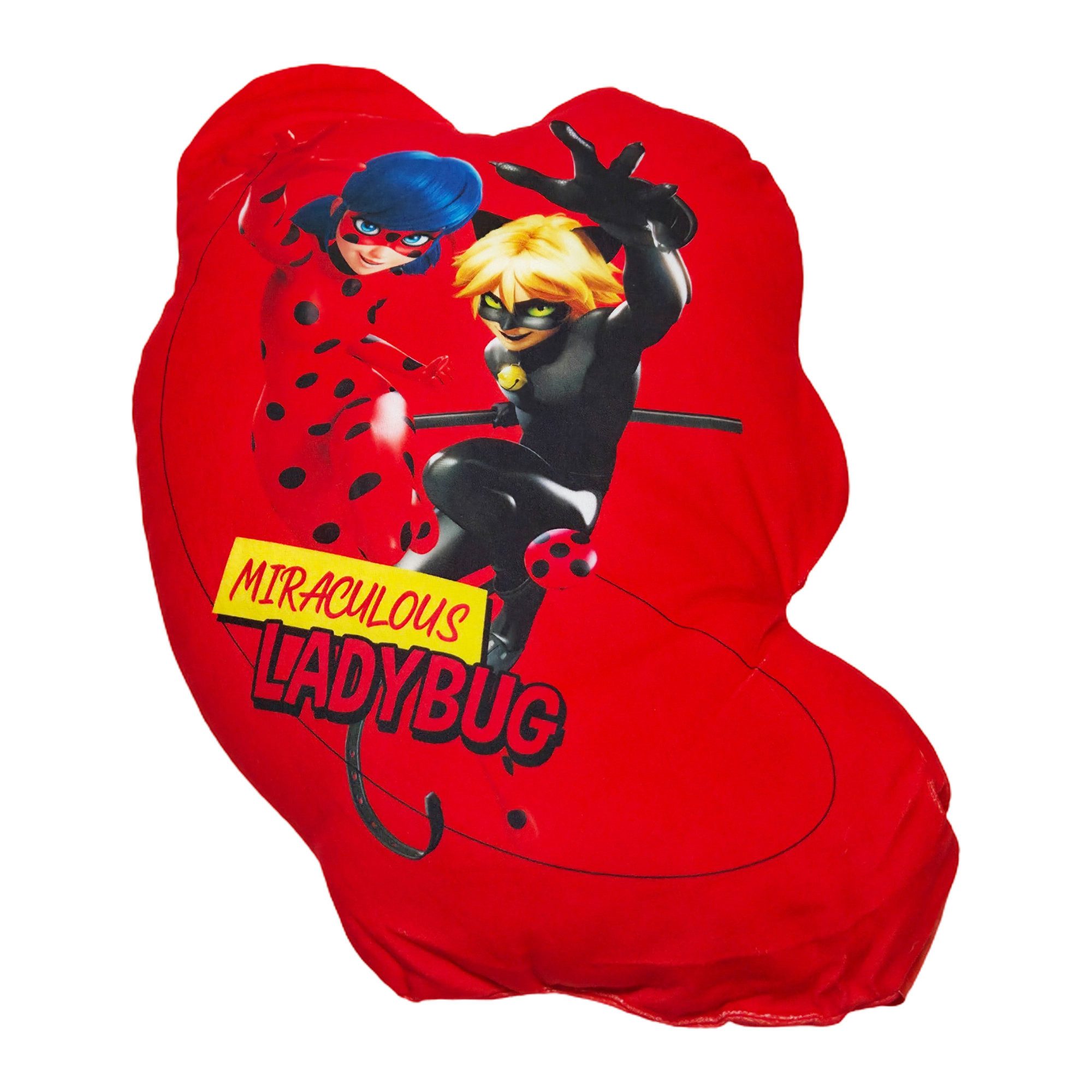 Miraculous - Ladybug Декоративные подушки Miraculous Ladybug Cat Noir mini Velours Подушки Декоративные подушки 3D Cushion, 40x30x7 cm