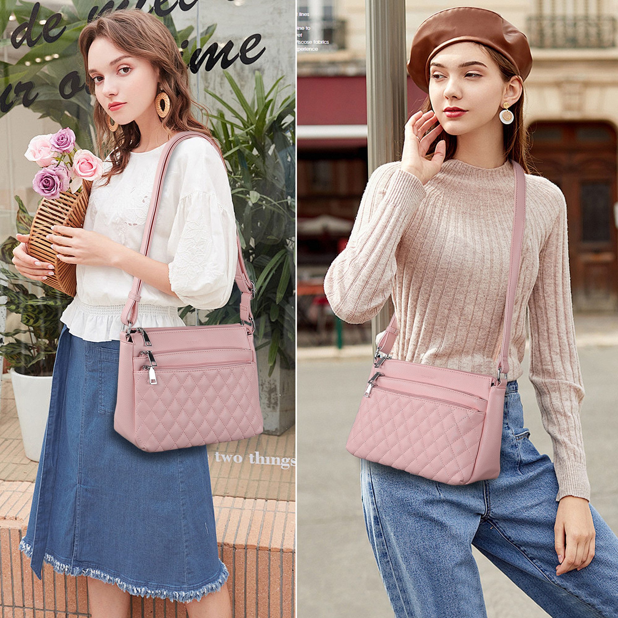 TAN.TOMI Umhängetasche Mittelgroß Kreuztasche Damen Retro günstig online kaufen