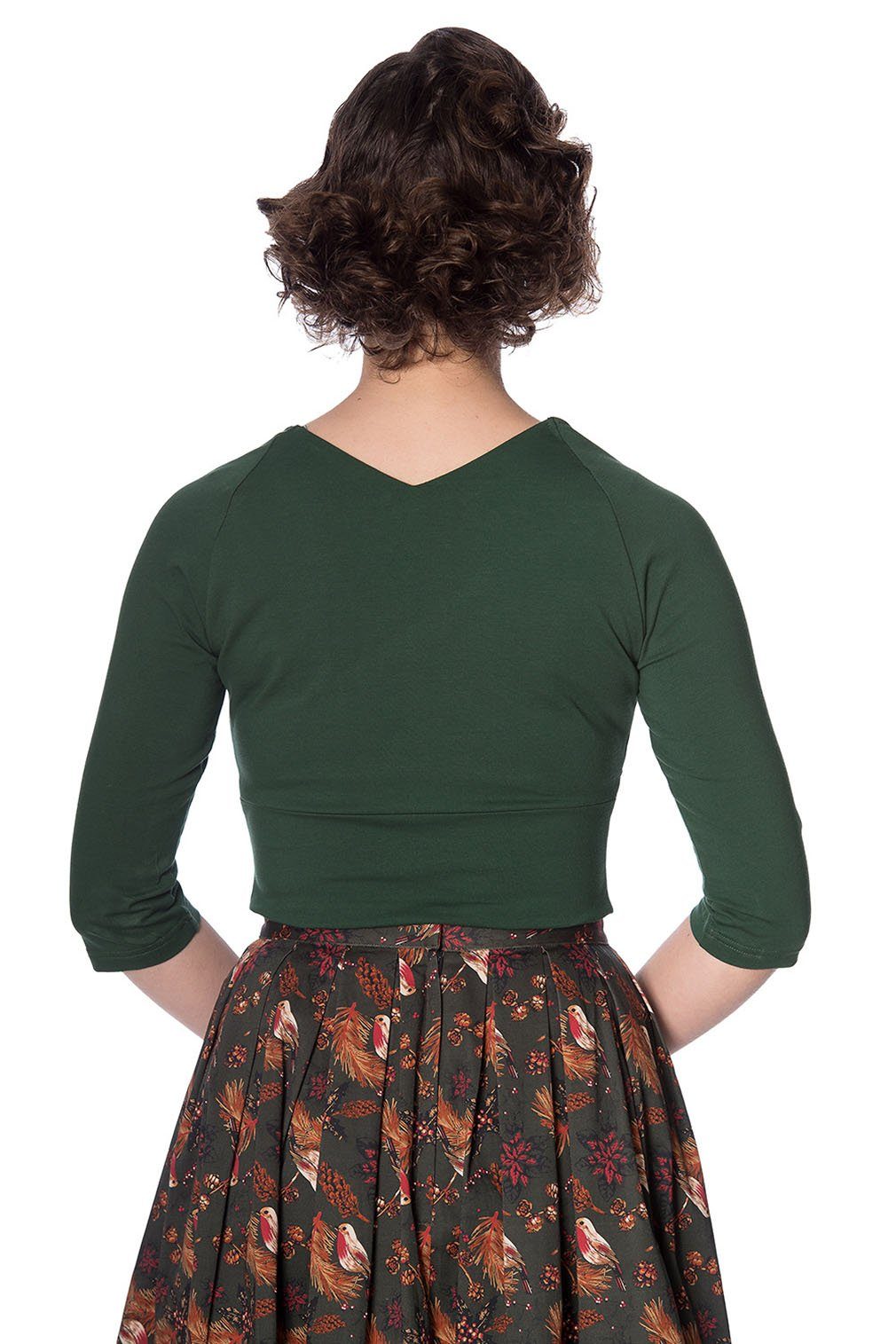 Banned Shirttop Cute Classic Grün Retro Vintage Oberteil Rockabilly