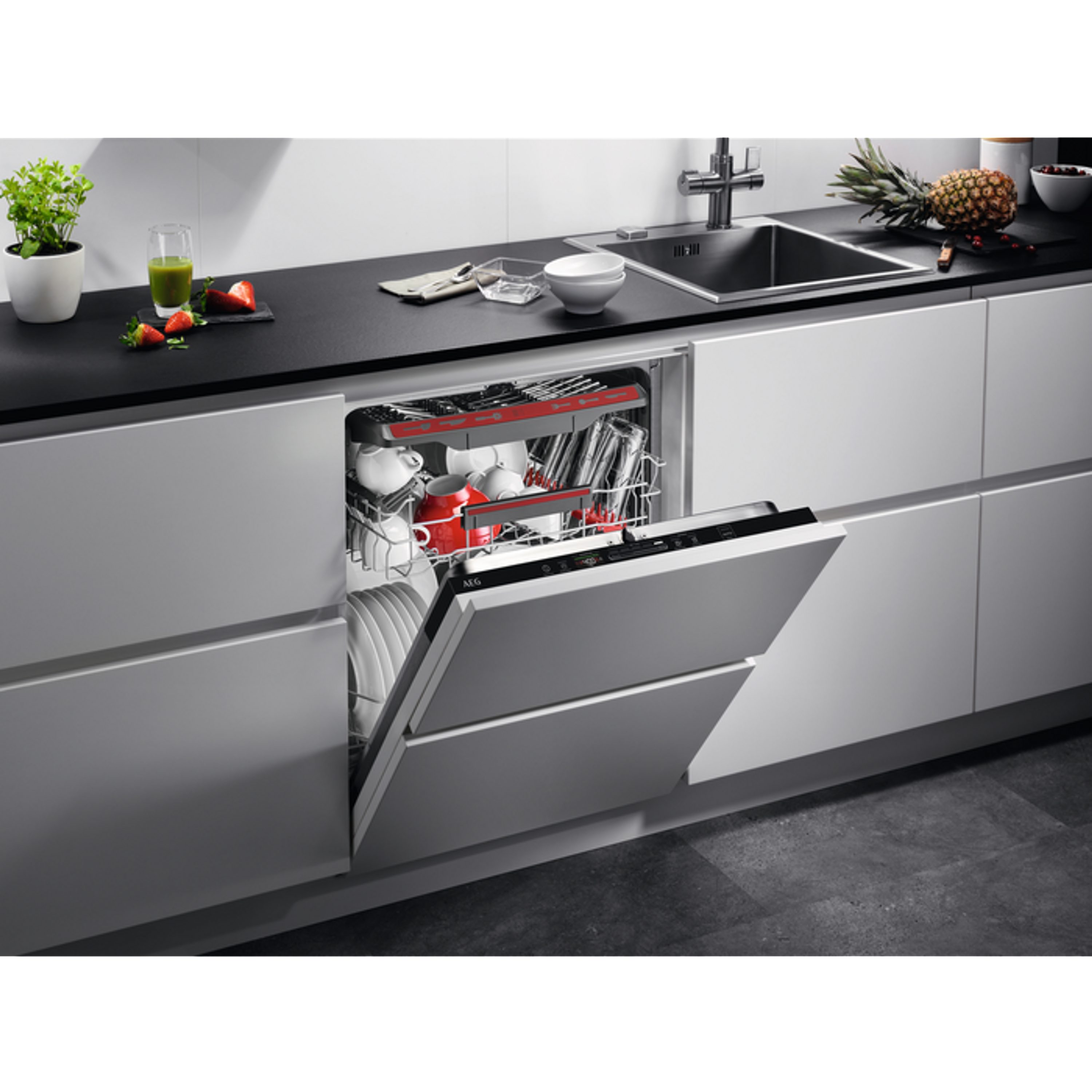 AEG vollintegrierbarer Geschirrspüler FSK64907Z, 10.5 l, 14 Maßgedecke, mit AirDry, MaxiFlex Besteckschublade, 7 Spülprogramme