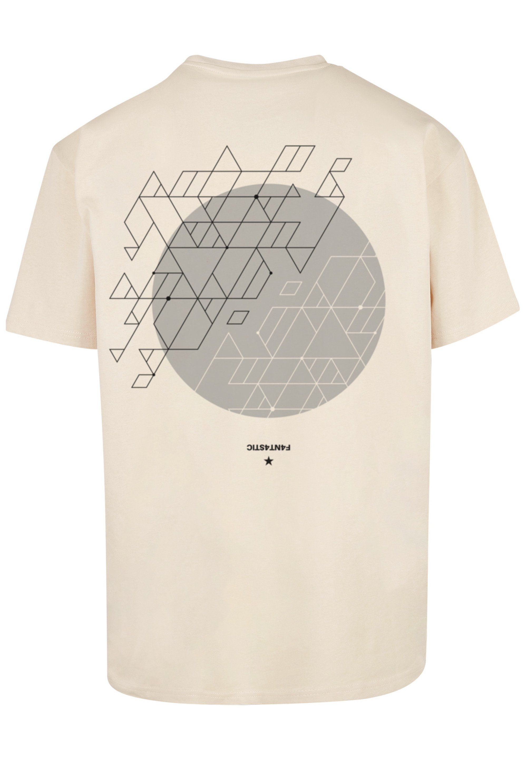 Print T-Shirt Grau F4NT4STIC sand Geometric