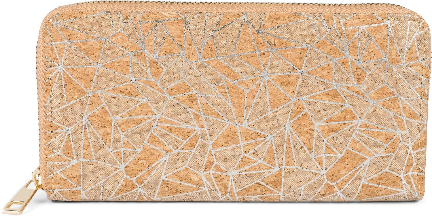 styleBREAKER Geldbörse Kork Geldbörse mit Prisma Muster (1-tlg)