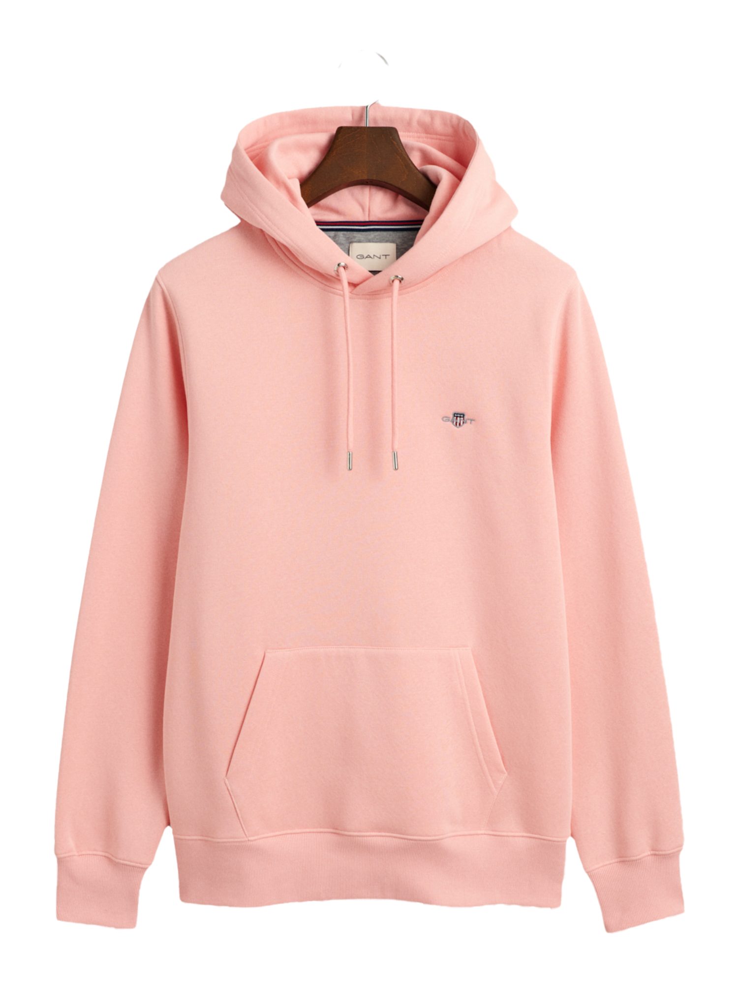 Gant Hoodie rosa,Casual,Baumwolle,Unifarben,Rundhals,Lang,Regular Fit