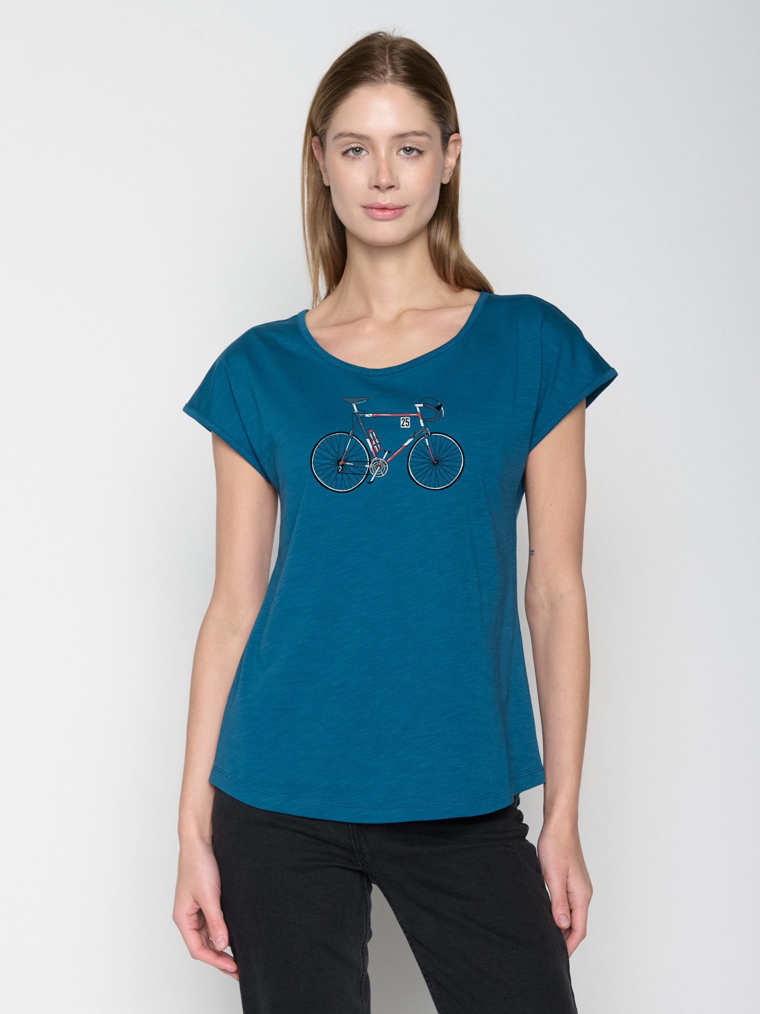 GreenBomb T-Shirt Cool Bike Norway Motiv Fahrrad (1-tlg., 1) Rundhalsausschnitt, Bio-Baumwolle, GOTS Zertifiziert
