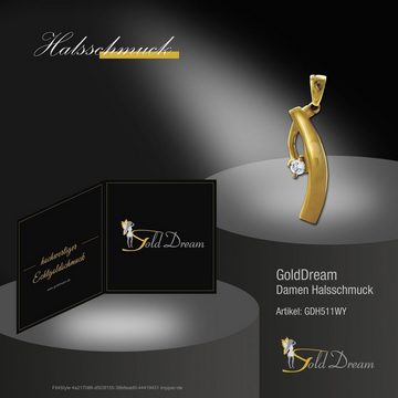 GoldDream Kettenanhänger GoldDream Kettenanhänger Elegance 8KGold, Eleganceanhänger 333 Gelbgold - 8 Karat, gold, weiß