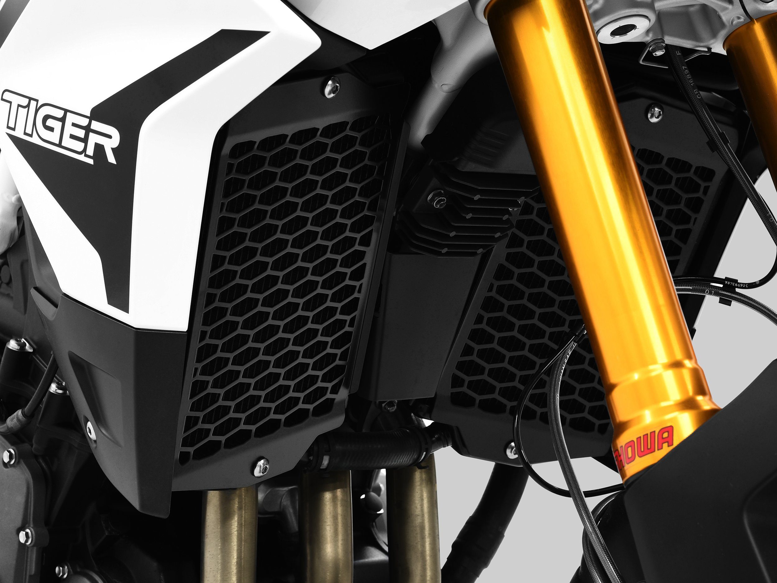 ZIEGER Motorrad-Additiv Pro für 900 Triumph Tiger schwarz, Kühlerabdeckung Motorradkühlerabdeckung
