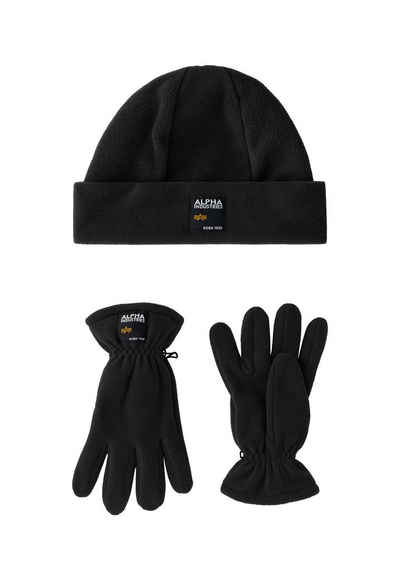 Alpha Industries Skimütze ALPHA INDUSTRIES Accessoires - Scarves & Gloves Label Fleece Set
