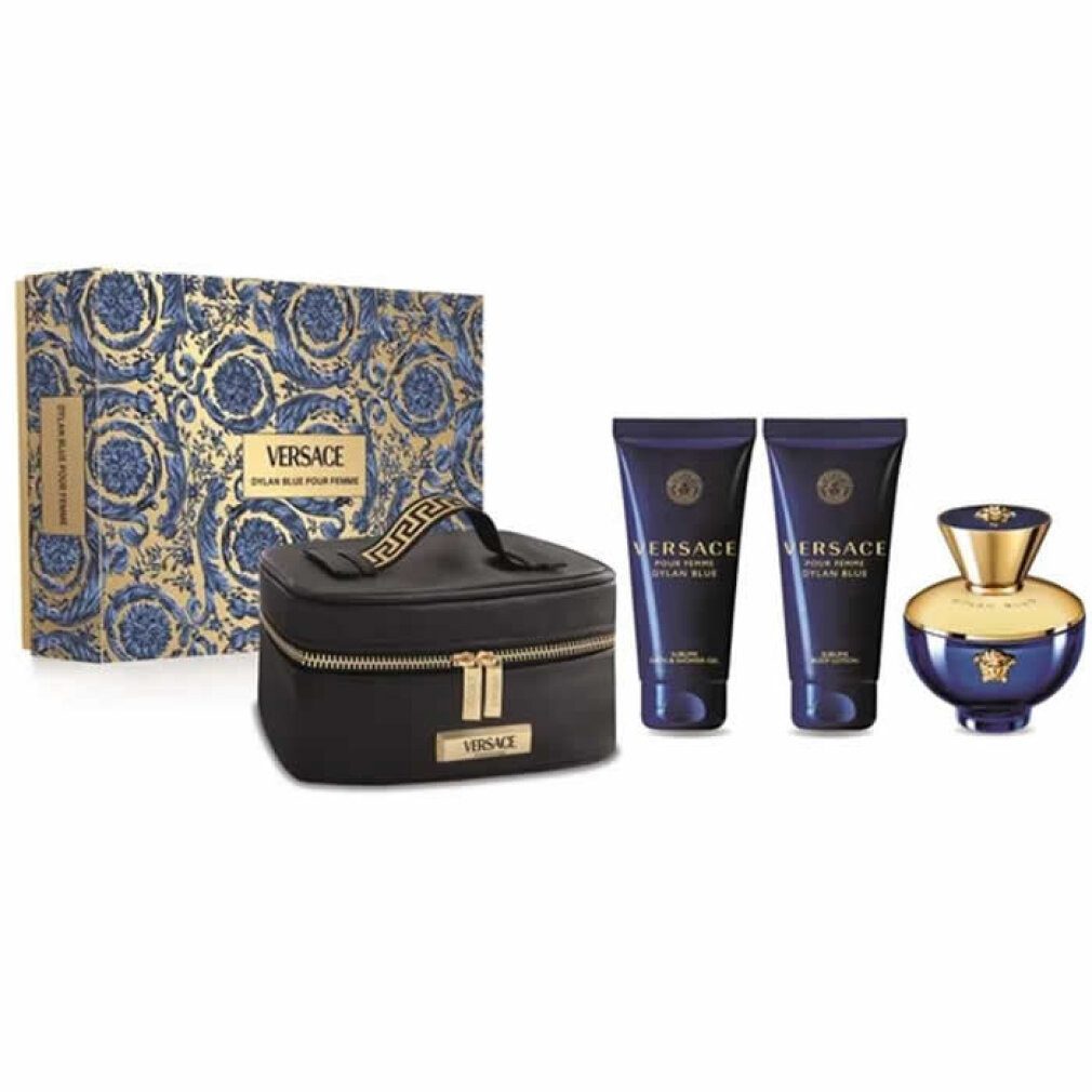Versace Duft-Set Pour Femme Dylan Blue Eau De Parfum Spray 100ml Set 3 Artikel