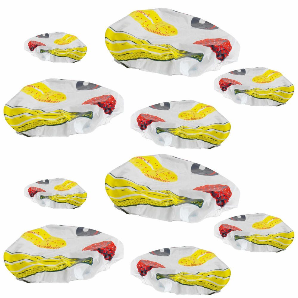 WESTMARK Vorratsdose 10 flexible Topfhauben/-abdeckungen, mit Gummizug, PE, BPA-frei, wiederverwendbar, geruchsneutra
