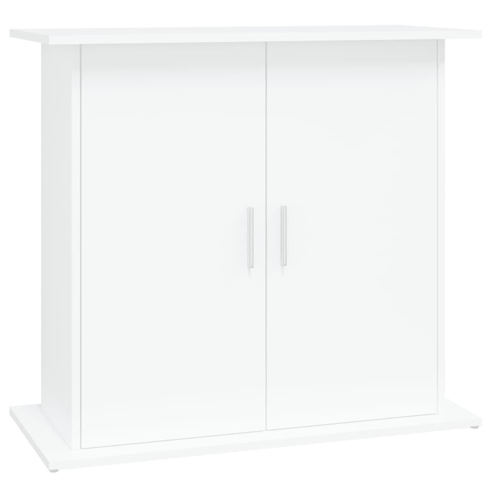 furnicato Aquariumunterschrank Aquariumständer 81x36x73 cm Weiß Aquariumschrank mit 4 Türen und viel Stauraum für dein Zubehör – Bild 2 von 5