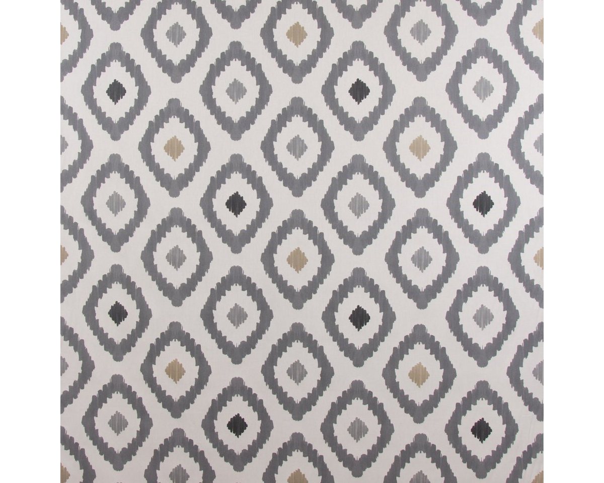 Thumbnail - Prestigious Textiles Stoff Dekostoff Baumwolle Mira Rauten Pinselstrich creme grau schwarz beige