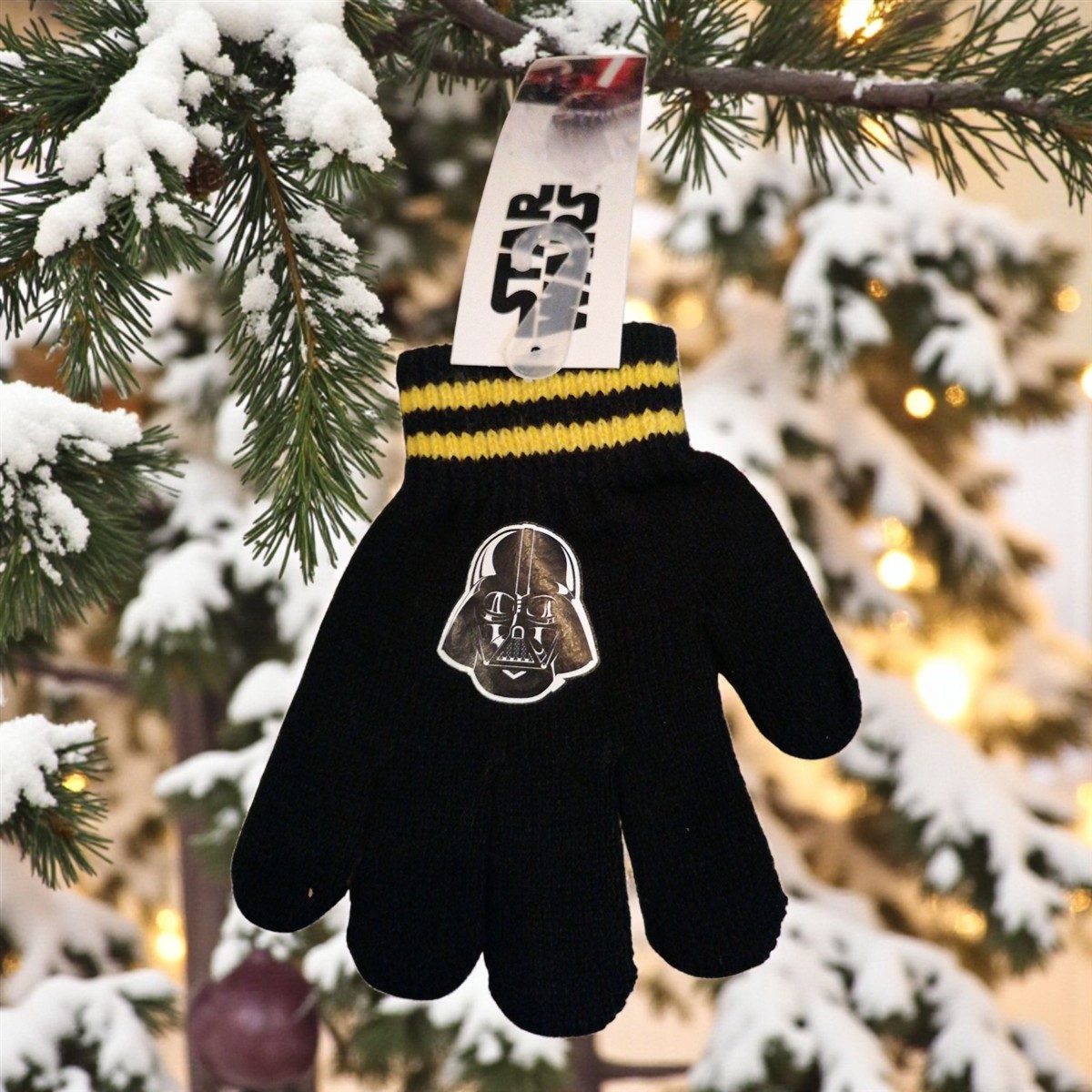 Star Wars Strickhandschuhe Kinder Strick-Handschuhe Star Wars, schwarz, OneSize ca. 3–8 Jahre