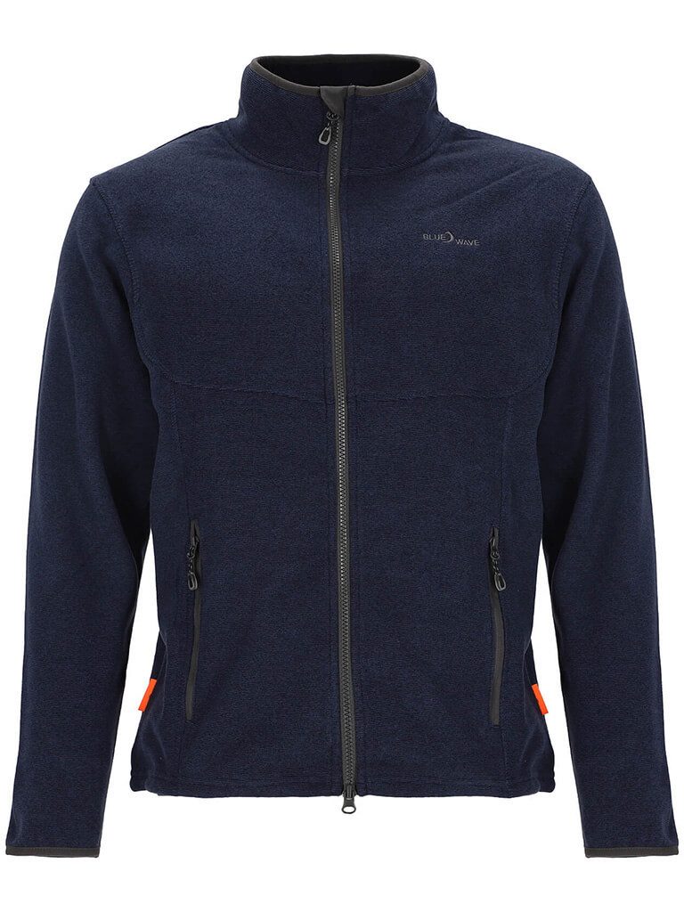 Blue Wave Fleecejacke Marco Herren Jacke Marco in Streifenoptik mit Stehkragen und Reißverschluss