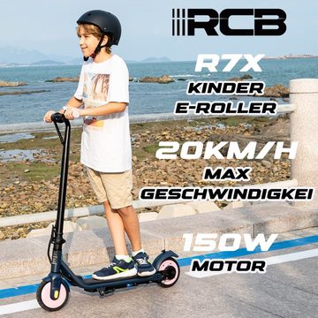 RCB Elektro-Kinderroller R7X Elektro-Roller für Kinder , 7 Zoll Elektroscooter, 150W Motor 21V 5.2AH akku, Höchstgeschwindigkeit 20km/h