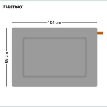 FLUFFINO® Tierdecke »Hundedecke/Hundekissen - Wildlederimitat - Größe L (104 x 68 cm) - grau«