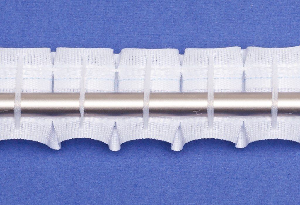 Gardine Stegband mit weiß Breite: Meter 29 Farbe: - Gardinenband, / 5 rewagi, Querfäden, mm Vorhänge/ L112, Verkaufseinheit