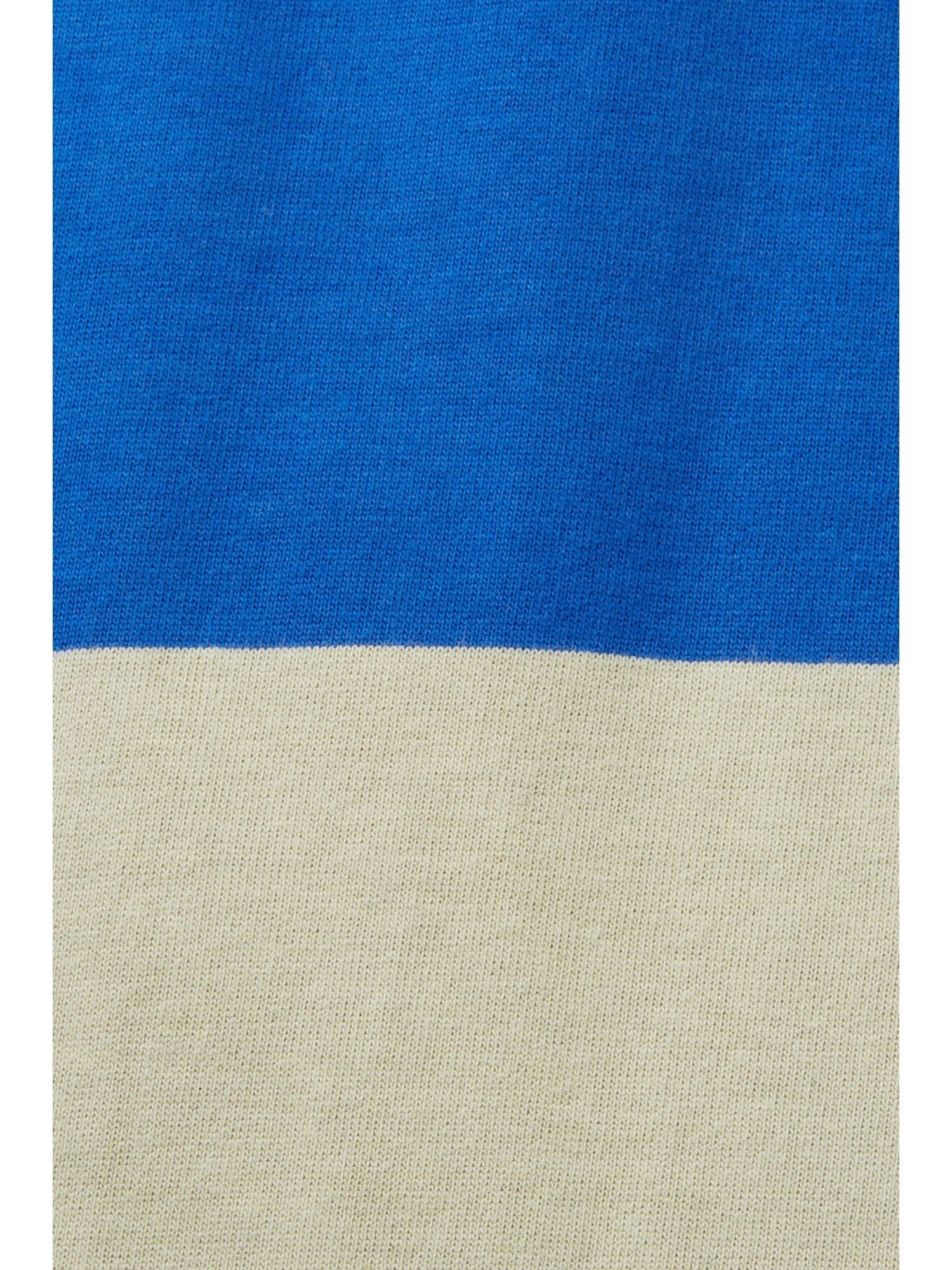 Esprit Langarm-Poloshirt Gestreiftes Rugbyhemd BRIGHT BLUE