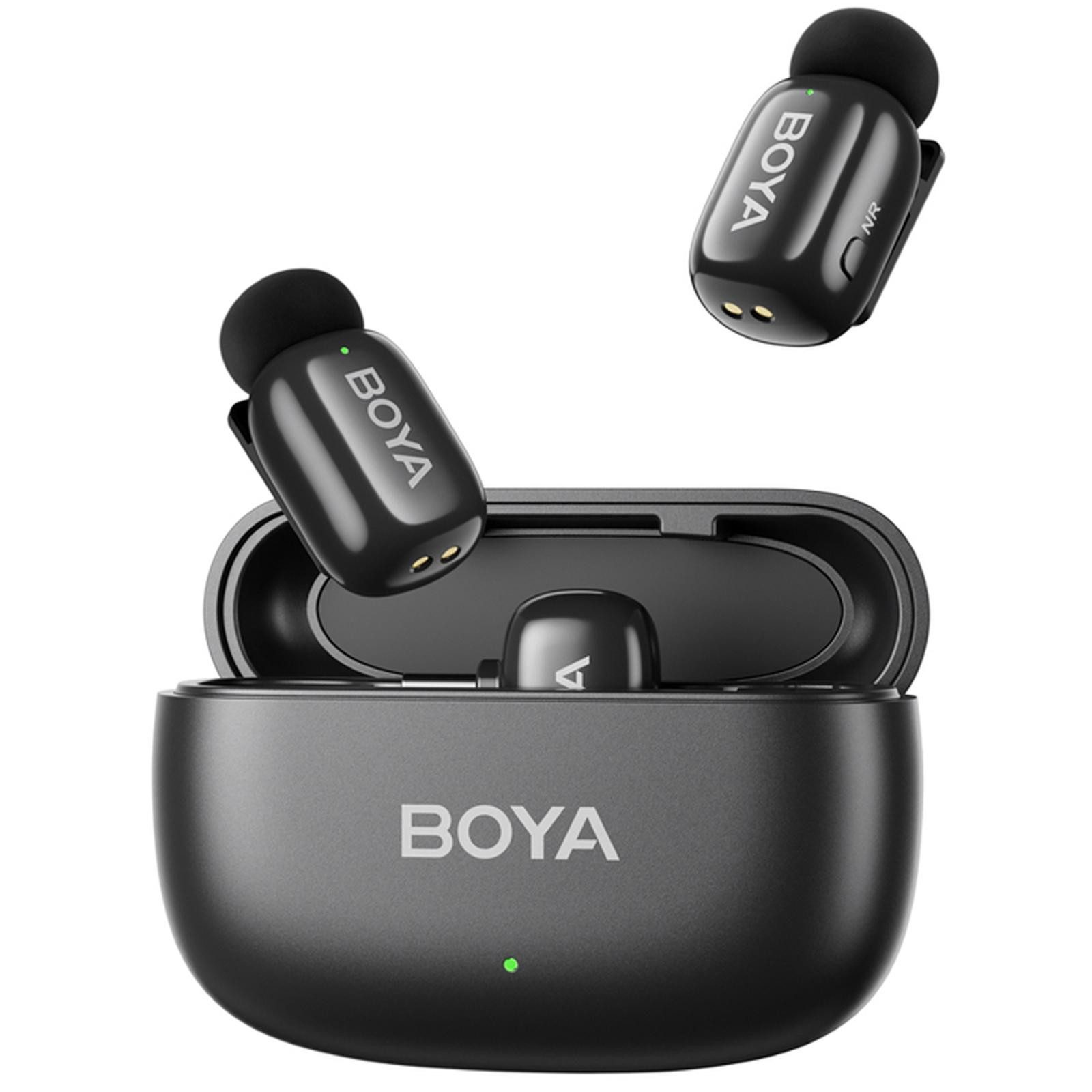 BOYA Mikrofon BOYA mini 2-02 USB C Mikrofon kabellos (4-tlg), Lavalier Mikrofon Set USB C für Video Aufnahme Streaming Interview