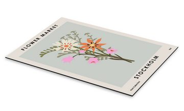 Posterlounge Alu-Dibond-Druck NKTN, Flower Market Stockholm III, Schlafzimmer Skandinavisch Illustration