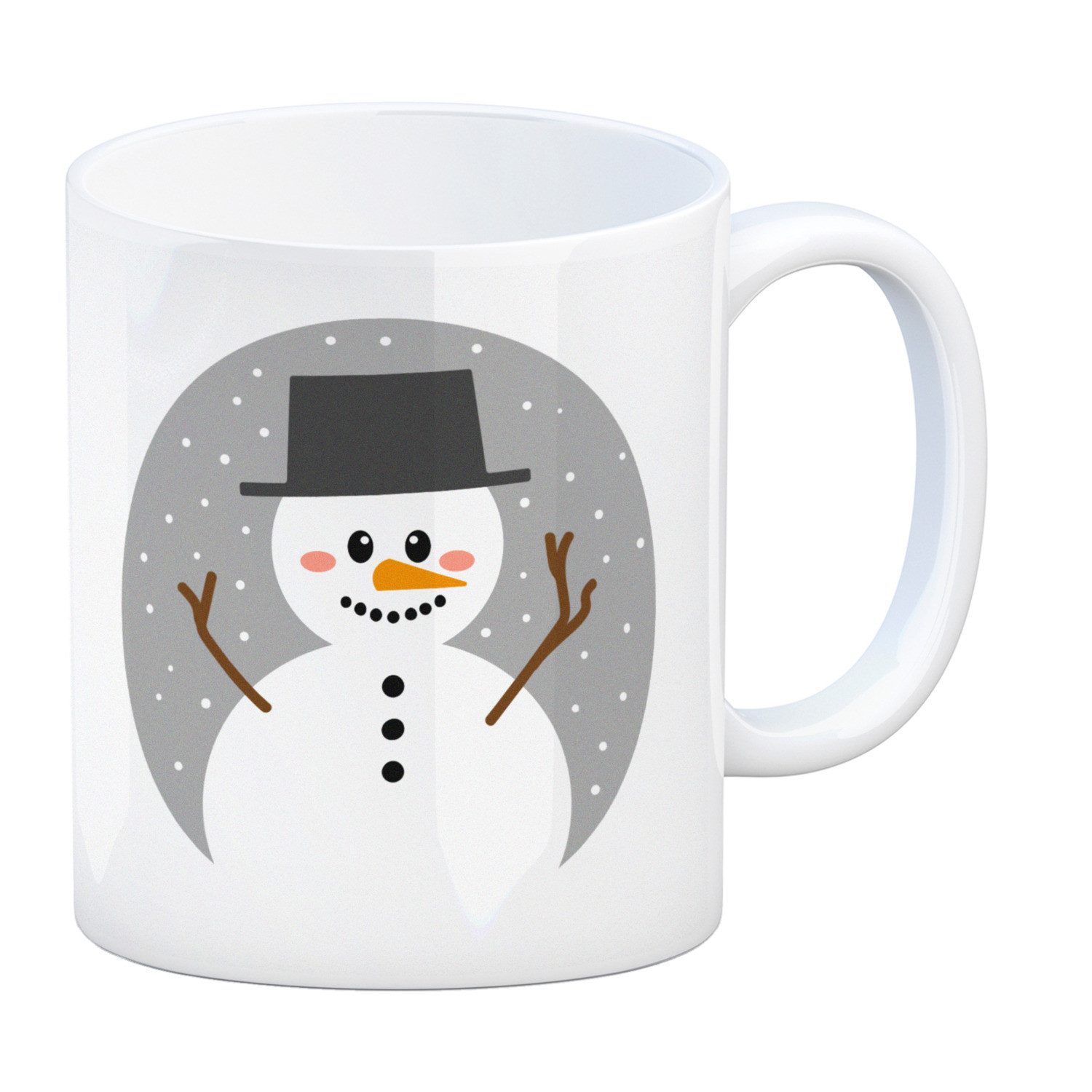 speecheese Tasse Schneemann im Schnee Kaffeebecher Weihnachten Advent Kind Kinder