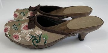 Miu Miu Miu Miu Fume Daisy Pantoletten Sandals Sandalen Schuhe Shoes Flats Sli Sandale