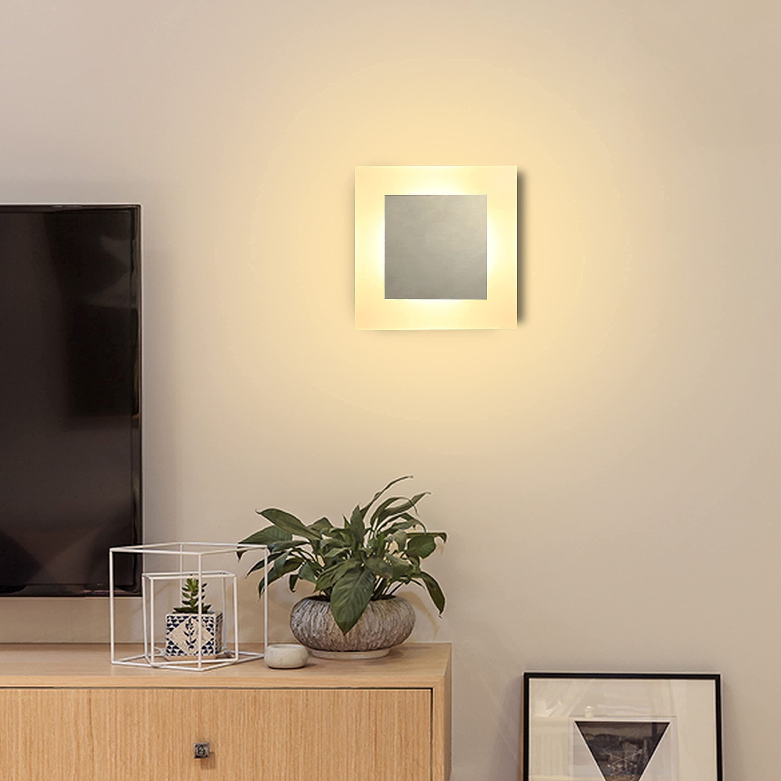 Lámpara de pared led moderna cuadrada blanco cálido para pasillo_voghion.com