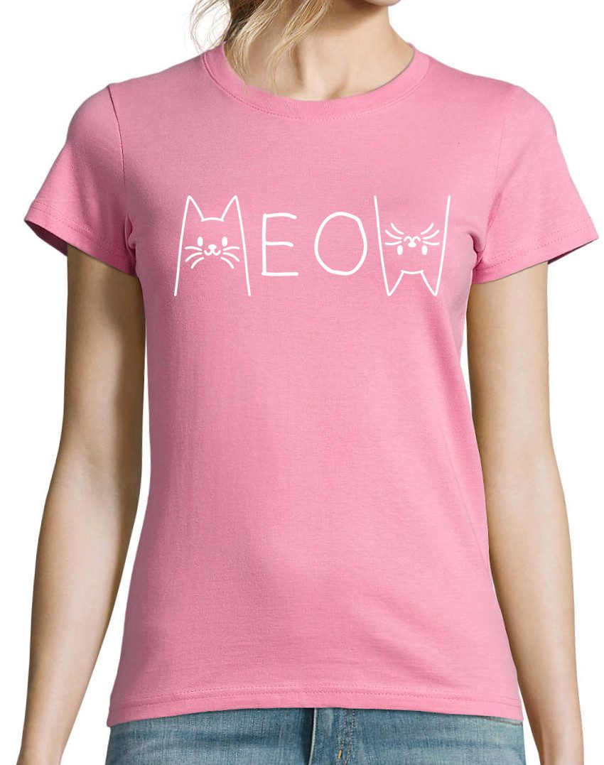 Youth Designz Print-Shirt MEOW Damen T-Shirt günstig online kaufen